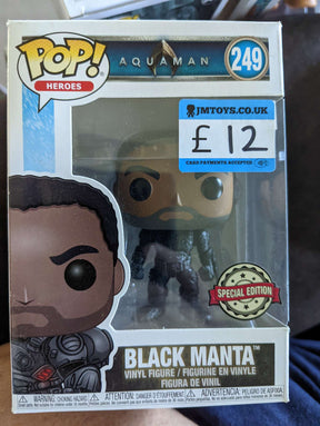 Damaged Box Funko Pop Heroes - Aquaman - Black Manta (Unmasked) Special Edition #249 (6912987299940)