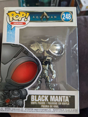 Damaged Box Funko Pop Heroes - Aquaman - Black Manta Chrome #248 (6925492912228)