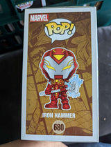 Damaged  Box Funko Pop Marvel - Infinity Warps - Iron Hammer #680 - Special Edition Glow in the Dark (6927705997412)