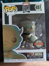 Damaged Box Funko Pop Marvel 80 Years - Captain America Bronze #497 - Special Edition (6927712649316)