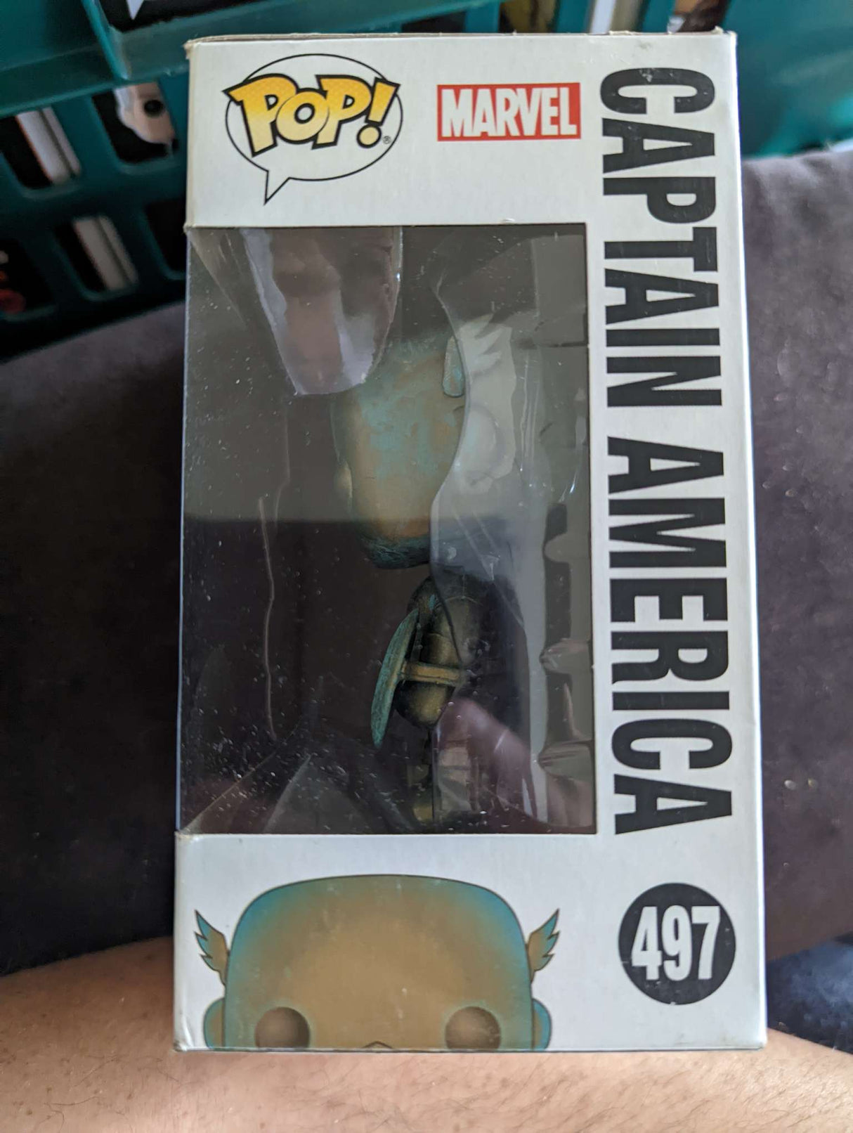 Damaged Box Funko Pop Marvel 80 Years - Captain America Bronze #497 - Special Edition (6927712649316)