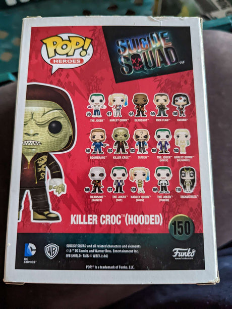 Damaged Box Funko Pop Heroes - Suicide Squad - Killer Croc Hooded #150 (6938149748836)