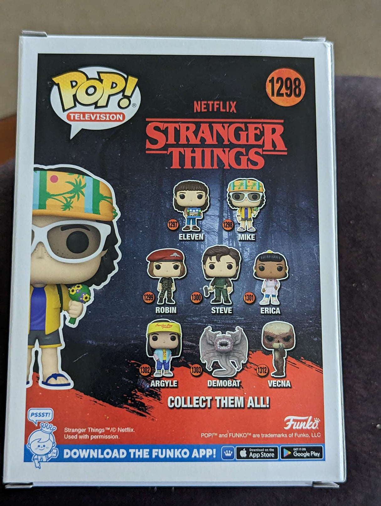 Damaged Box | Funko Pop Television | Stranger Things | Mike with Flowers #1298