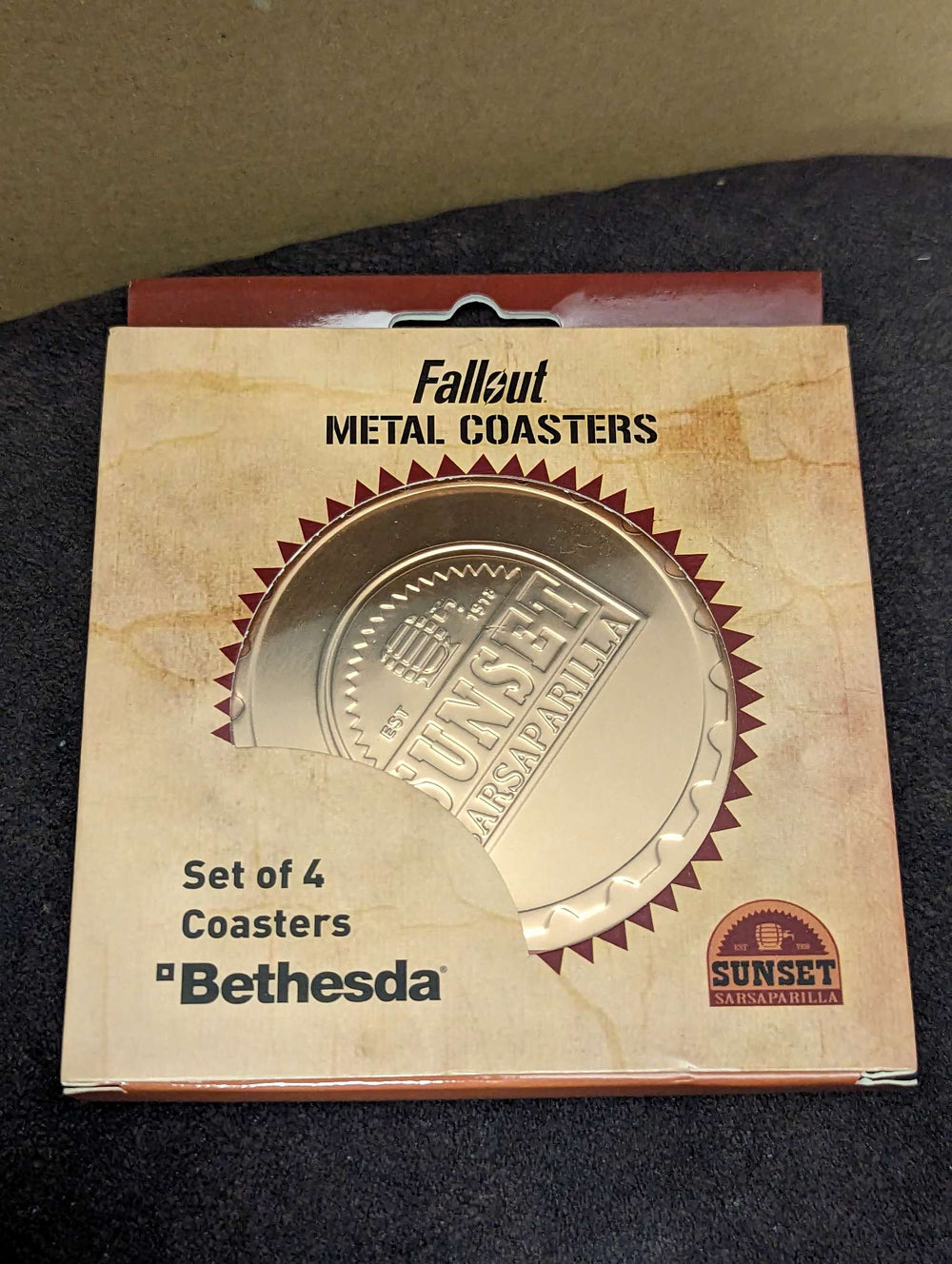 Fallout Sunset Sarsaparilla | Metal Coasters 4-Pack