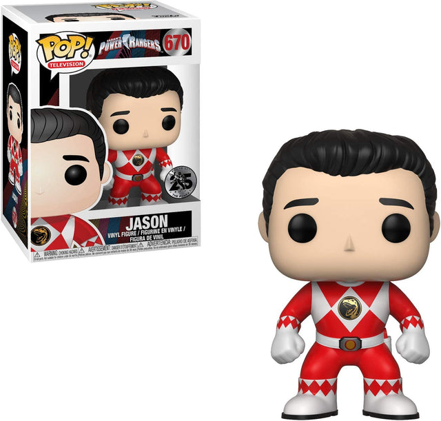 Funko Pop Television - Power Rangers - Jason Red Ranger (No Helmet) #670 (4646424379476)