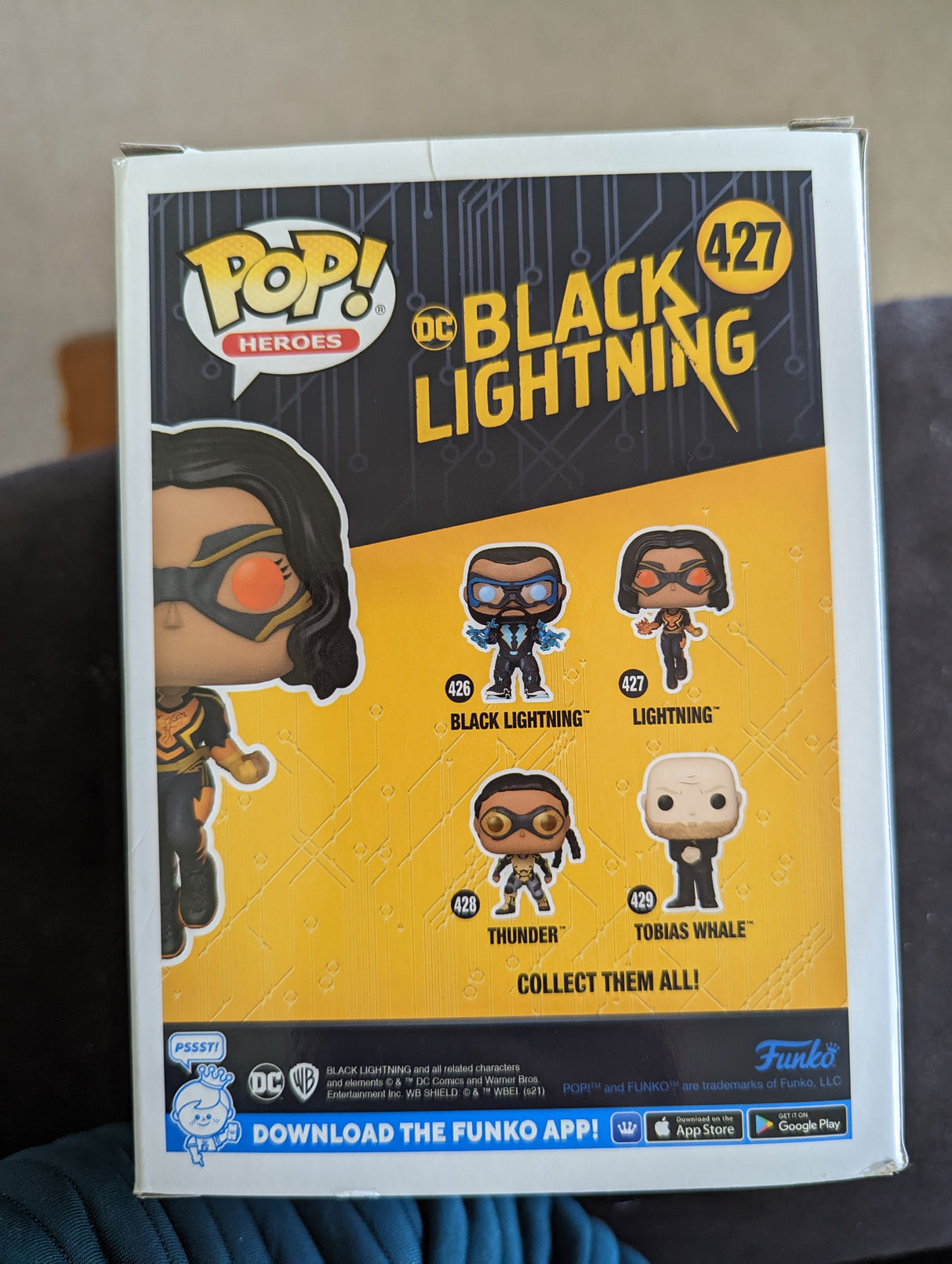 Damaged Box - Funko Pop Heroes - DC Black Ligtning - Lightning #427 (6996943994980)