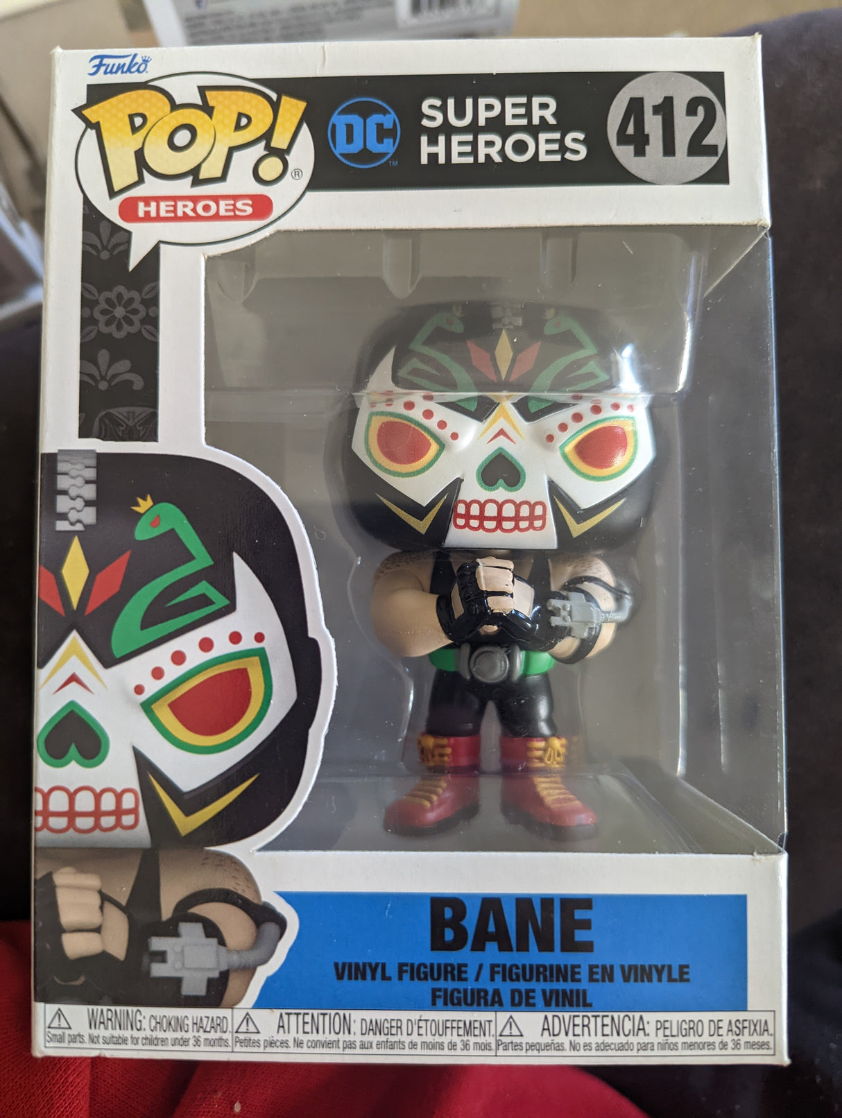 Damaged Box - Funko Pop Heroes - DC Super Heroes Dia De Los - Bane #412 (7021236617316)