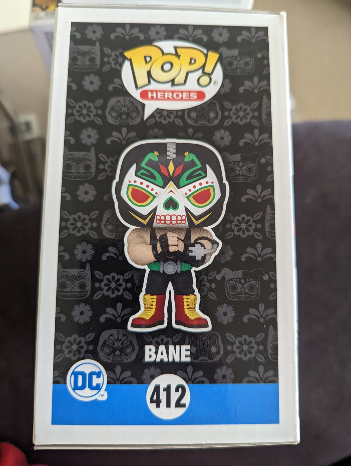 Damaged Box - Funko Pop Heroes - DC Super Heroes Dia De Los - Bane #412 (7021236617316)