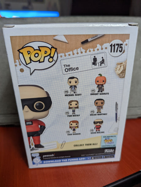 Damaged Box - Funko Pop Television - The Office - Kevin Malone as Dunder Mifflin Superhero #1175 (7041441595492)