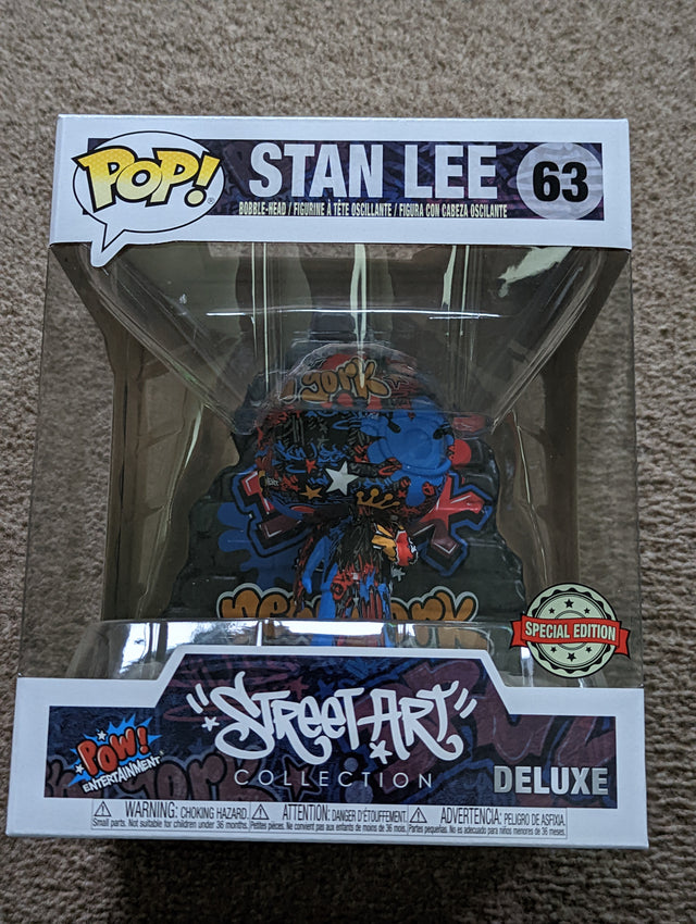 Damaged Box - Funko Pop Marvel - Street Art Collection Deluxe - Stan Lee #63 - Special Edition (7095674994788)