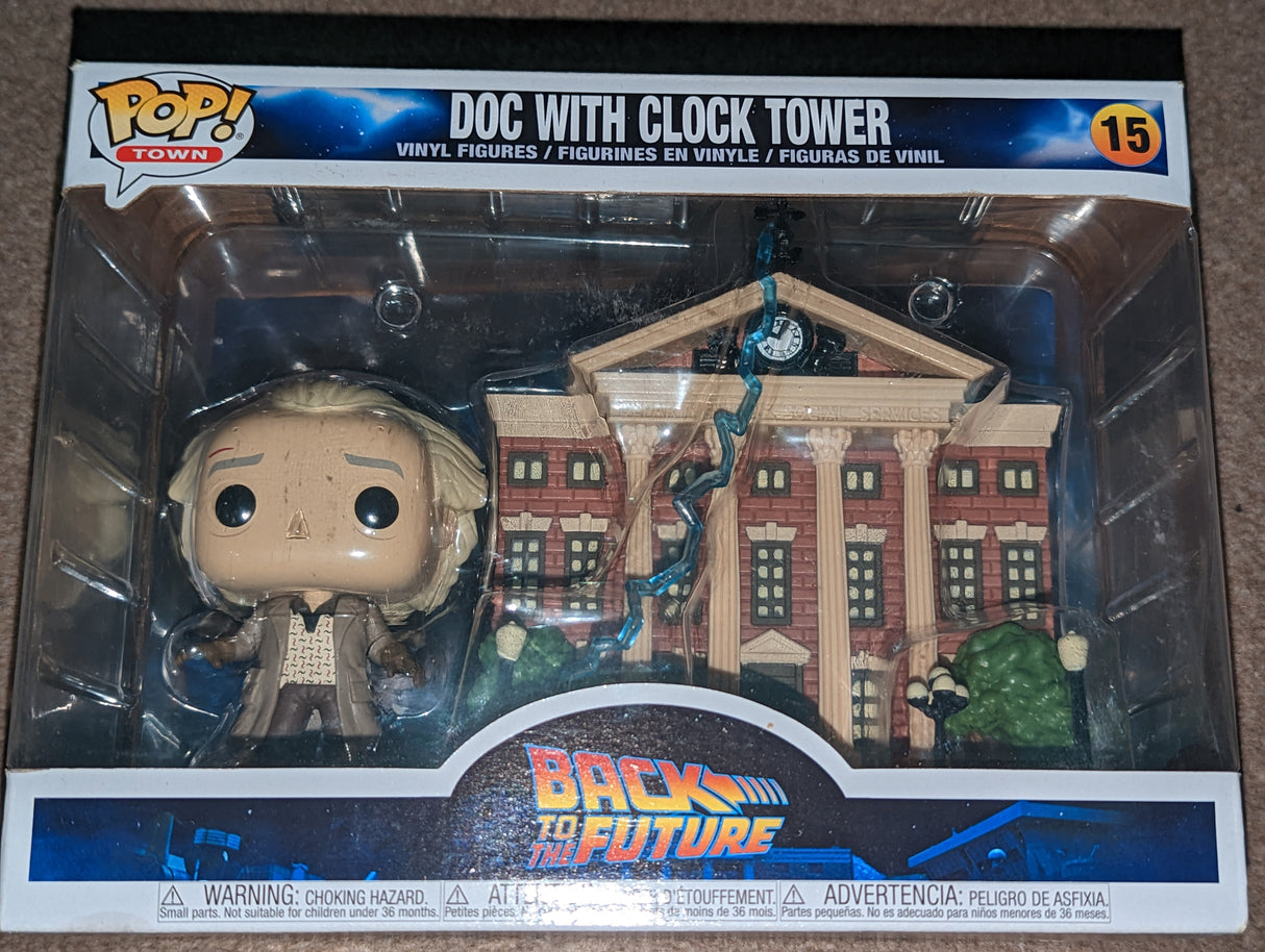 Damaged Box | Funko Pop Town | Back to the Future | Doc with Clock Tower #15 (7102515413092)
