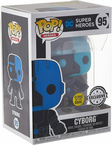 Funko Pop Heroes - DC Super Heroes - Cyborg Silhouette - Glow in the Dark Exclusive #95 (6636661276772)