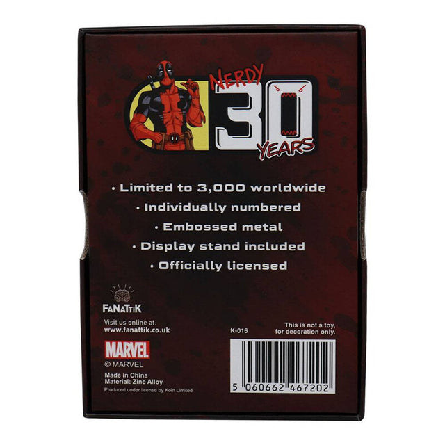 Marvel Ingot | Deadpool 30 Years | Limited Edition