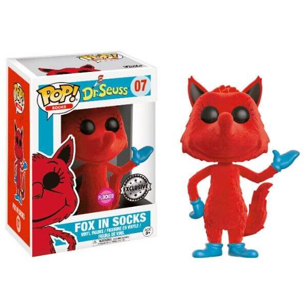 Funko Pop Books - Dr. Seuss - Fox in Socks - Flocked Exclusive #07 (4898709274724)