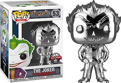 Funko Pop Heroes - Arkham Asylum - Joker Silver Chrome #53 (6544485154916) (6903610015844)