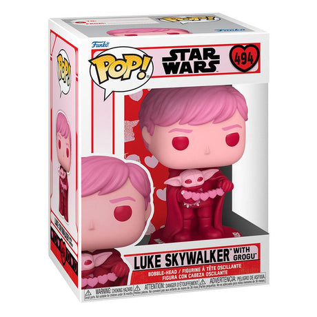 Funko Pop Star Wars Valentine - Luke Skywalker with Grogu #494 (6883219013732)