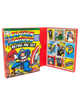 Official Marvel Captain America Retro Pin Badge Set (4344240799828)