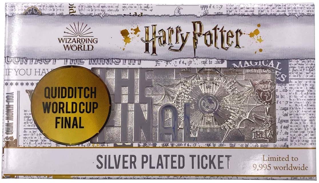 Harry Potter silver plated Quidditch World Cup ticket - Limited edition (4867424321636)