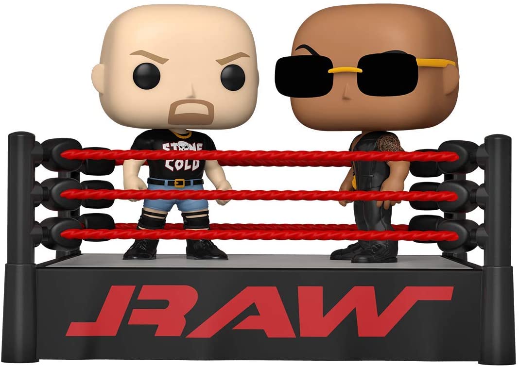 Funko Pop WWE - "Stone Cold" Steve Austin and the Rock in Ring - 2 Pack (6571573411940)