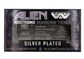 Alien Nostromo | Silver Plated Boarding Ticket | Limited edition (7105888387172)