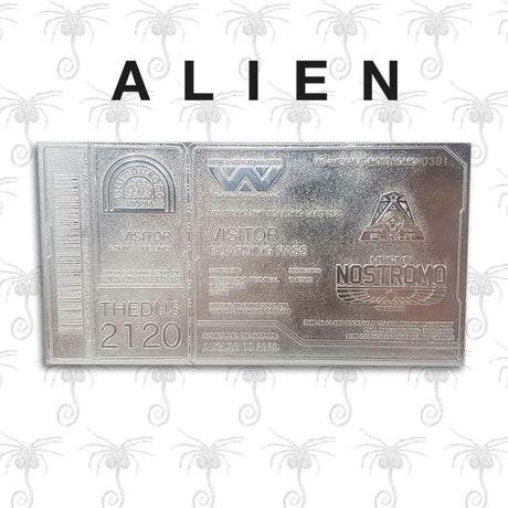 Alien Nostromo | Silver Plated Boarding Ticket | Limited edition (7105888387172)