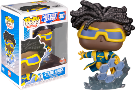 Funko Pop Heroes - Justice League - Static Shock - Special Edition #387 (6860990414948)