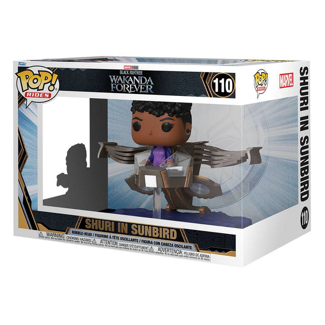 Funko Pop Marvel Rides - Wakanda Forever - Shuri in Sunbird #110 (6993735319652)